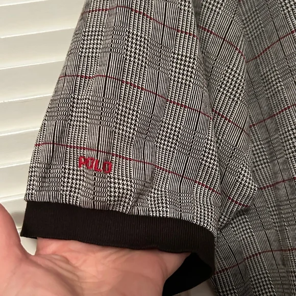 Polo Golf Ralph Lauren Gray Black Plaid Collared Shirt Men’s XL - Picture 4 of 8
